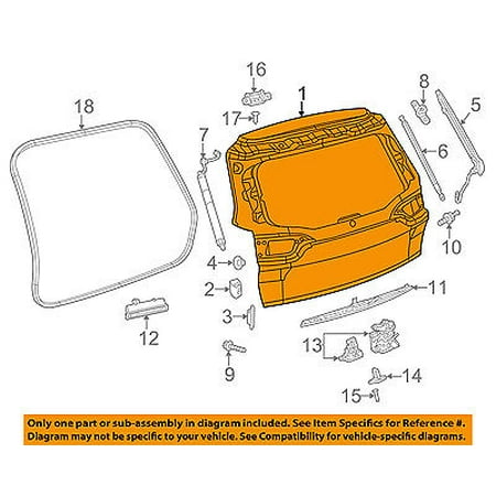 Tailgate Skin - Jeep CHRYSLER OEM 14-16 Cherokee-Liftgate Tailgate Hatch Panel Skin 68104185AB