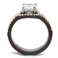 thumbnail image 4 of 1.85 Ct Cushion Cut Cz Brown Stainless Steel Wedding Ring Set Women's Size 9, 4 of 4