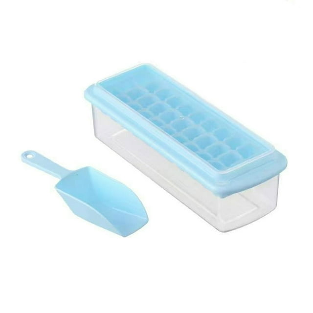 MesaSe Silicone Ice Tray For Freezer Comes With Ice Scoop And Lid