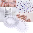 thumbnail image 2 of 10pcs Acrylic Nail Art Practice Wheel Polish Color Display Chart (Transparent), 2 of 3