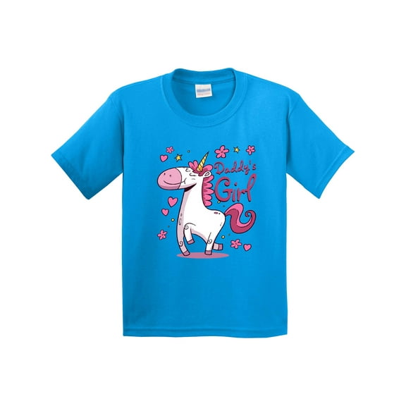 Inktastic Daddy's Girl Unicorn Youth T-Shirt