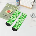 thumbnail image 7 of Rateoe Green Lizard Pattern Quarter Crew Socks,Toe Seamed Ankle Socks,Cotton Cushioned Breathable Athletic Crew Sports Socks, 7 of 7