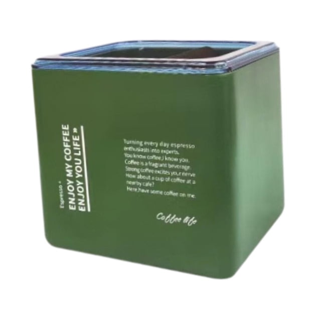Caja de golpeteo de café Contenedor de descarga de espresso Accesorios para máquinas de espresso Posos de espresso Verde