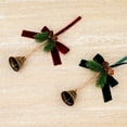 thumbnail image 3 of 2pcs/set, Vintage Gold Christmas Bell, Christmas Bell for Decoration, Velvet Christmas Bell Ornaments, Metal Jingle Bells with Bows for Christmas Tree, Door Garland, Wreath & Holiday Decor, 3 of 4
