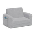 thumbnail image 6 of Delta Children Cozee Flip-Out Sherpa 2-in-1 Convertible Chair to Lounger for Kids, Grey, 6 of 15
