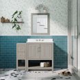 thumbnail image 3 of Linon Blakely Sandstone 31" Vanity Mirror and Floor Cabinet Set, 3 of 6