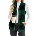 thumbnail image 1 of Innerwin Waistcoat Zip Up Ladies Fleece Vest Work Sleeveless Lightweight Sherpa Jacket Navy Blue 2XL, 1 of 6