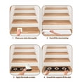 thumbnail image 5 of Stair Treads for Wooden Steps, Western Stars Brown Peel and Stick Stair Treads with Adhesive, Farmhouse Country Vintage Wood Grain Non Slip Indoor Stairs Runner Rugs Mats for Elders Dogs 8"x30"4PCS, 5 of 7