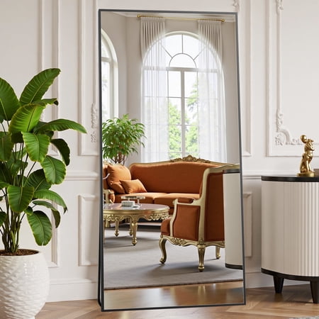 Condition photo showing New/Like New for edx full length mirror 71 x26  full body mirror rectangle free standing wall mounted leaning hanging full body mirrors  black