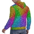 thumbnail image 6 of Honeii Colorful Glitter Pattern Mens Hoodies Men's Loose Sleeve Sweatshirt,Pullover Hooded Sweatshirt for Men,Essentials Hoodie-4X-Large, 6 of 7