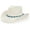 White, variant on Western Cowboy hat, moldable Brim Straw Cowboy hat for Women with Beaded Heart Trim, moldable Shade Beach hat