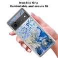 thumbnail image 4 of Google Pixel 6 Pro Case, Rosebono Hybrid Bling Glitter Sparkle Epoxy Graphic Marble Colorful Silicone Skin Cover Armor Case for Google Pixel 6 Pro (Blue), 4 of 6