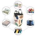 thumbnail image 3 of DouZhe 50L Rectangular Laundry Basket, Retro Spherical Aesthetic Decorative Prints Waterproof Foldable Laundry Hamper with Aluminum Handles, 3 of 6