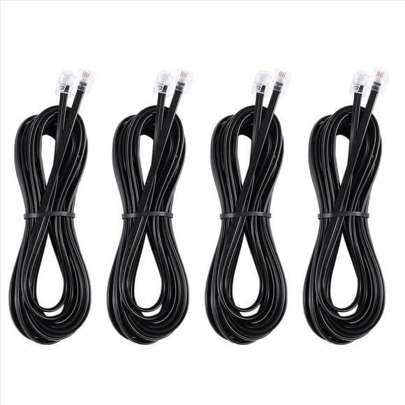 4X RJ11 6P4C Cuerda Cable de Telefono Modem ADSL 5 Metros