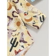 thumbnail image 6 of Douhoow Toddler Boy Shirts Long Sleeve Lapel Button Down Cow Print T-Shirt Western Tops, 6 of 8