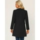 thumbnail image 4 of Abrigo largo elegante de invierno para mujer con cuello en V y un solo pecho Negro XS, 4 of 6