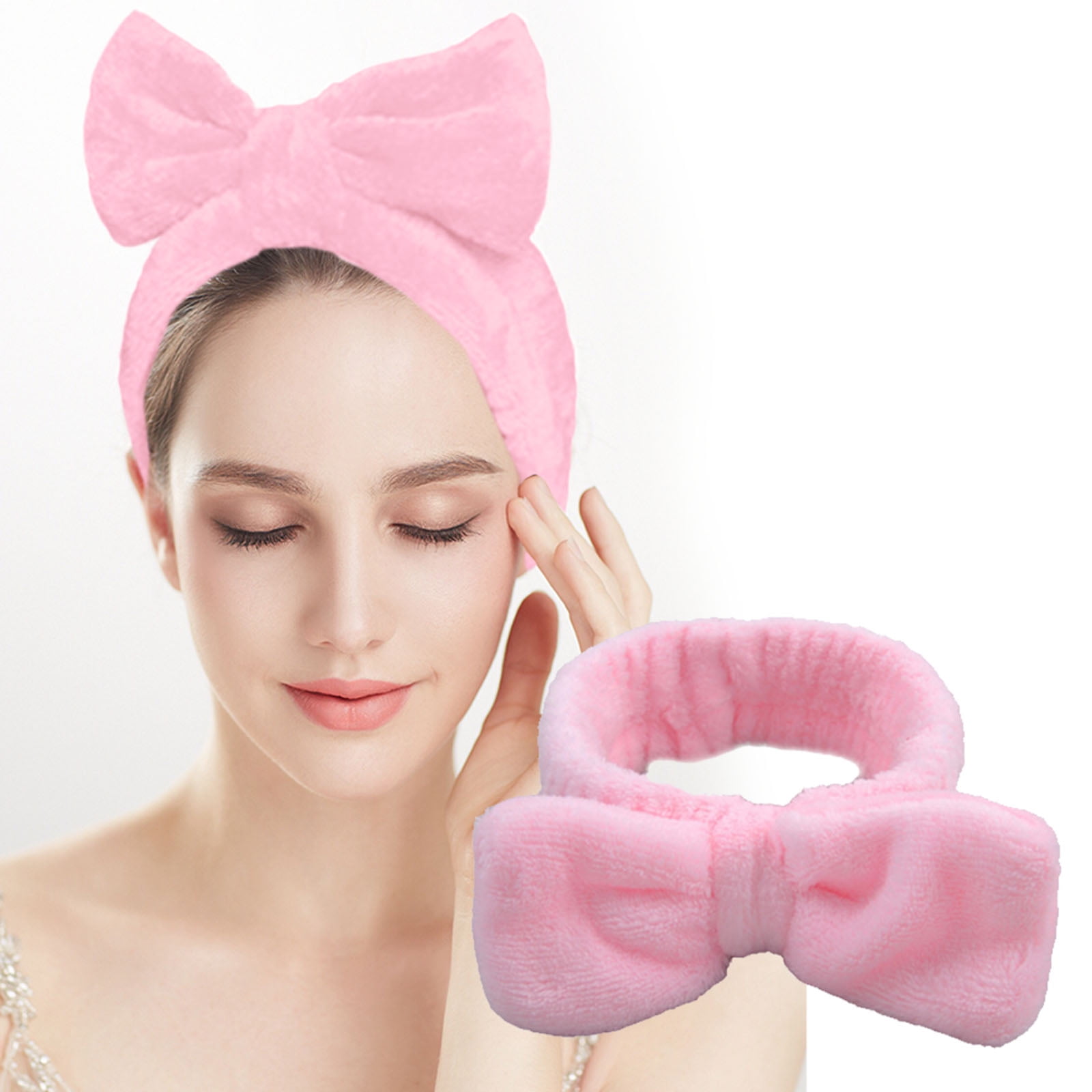 Women Soft Adjustable Facial Headband SPA Bath Makeup Hair Band Headbands  for Face Washing Toweling Head Band Hair Accessories