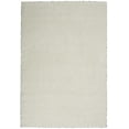 thumbnail image 3 of Nourison Shangri-La Solid Shag Ivory 5' x 7' Area Rug, (5' x 7'), 3 of 10