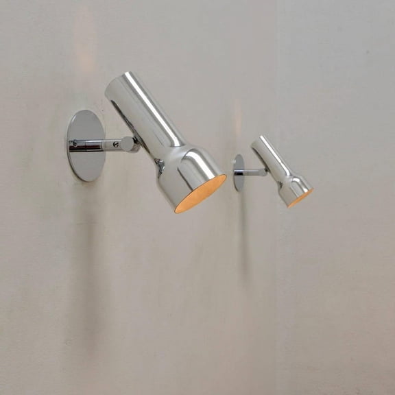 1950 Mid-century Chrome Brass Spot Wall Sconce - Italian Wall Lamp Light - Sputnik Light - Italian Light Vintage sconce Handmade Light