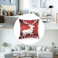 thumbnail image 5 of BANET  Throw Pillow Covers,Set of 2 Pillowcase Decor for Couch Sofa Bedroom Car Living Room,Christmas Reindeer and Star Icons  22x22in, 5 of 7