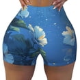 thumbnail image 2 of Balery Hibiscus Flowers Calm Water Pantalones cortos de entrenamiento estampados para mujer, sin costuras, ajustados, para gimnasio, yoga, correr, deportes, ejercicio activo, fitness.-Small, 2 of 8
