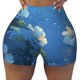 thumbnail image 2 of Balery Hibiscus Flowers Calm Water Pantalones cortos de entrenamiento estampados para mujer, sin costuras, ajustados, para gimnasio, yoga, correr, deportes, ejercicio activo, fitness.-Large, 2 of 8
