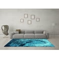 thumbnail image 3 of Ahgly Company Indoor Rectangle Oriental Turquoise Blue Industrial Area Rugs, 2' x 5', 3 of 4