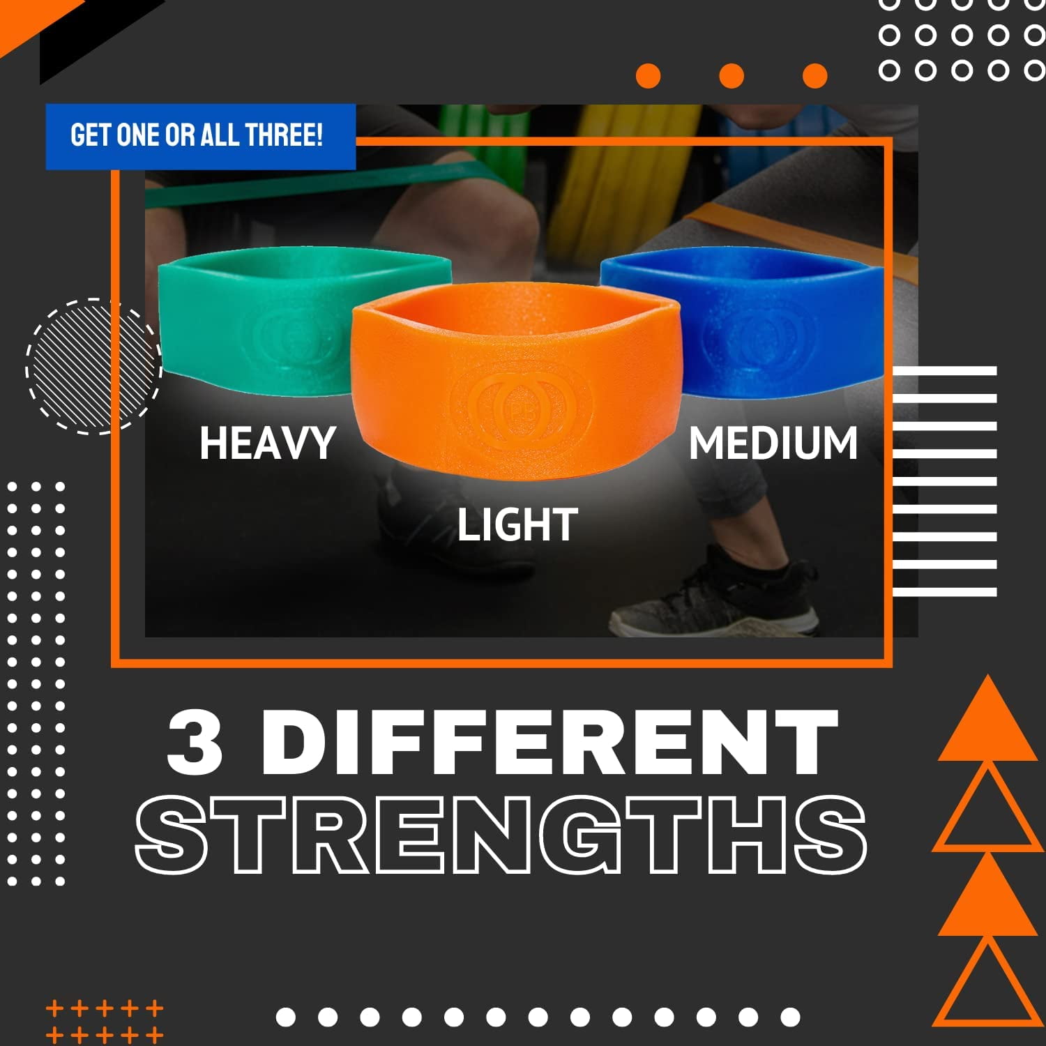 JJEAN-Pure Band - Latex-Free Professional Resistance Bands for Working Out, Stretching, Rehab, & Physical Therapy - Premium, Stretch Bands for Exercise & Recovery - Super Strong Exercise Bands