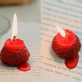 thumbnail image 4 of Creative Strawberry cented Candle Bedroom Wedding Decor 4pcs, 4 of 8