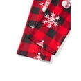 thumbnail image 6 of Family Matching Christmas Pajamas, Cartoon Elk Print Long Sleeve Tops Snowman Snowflake Print Plaid Pants for Dad Mom Kids Baby, 6 of 7