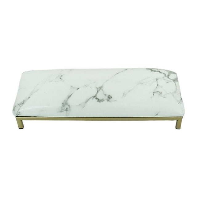 Almohada de mano para arte de uñas, accesorios de cuero PU, accesorios de mesa para arte de uñas color porcelana
