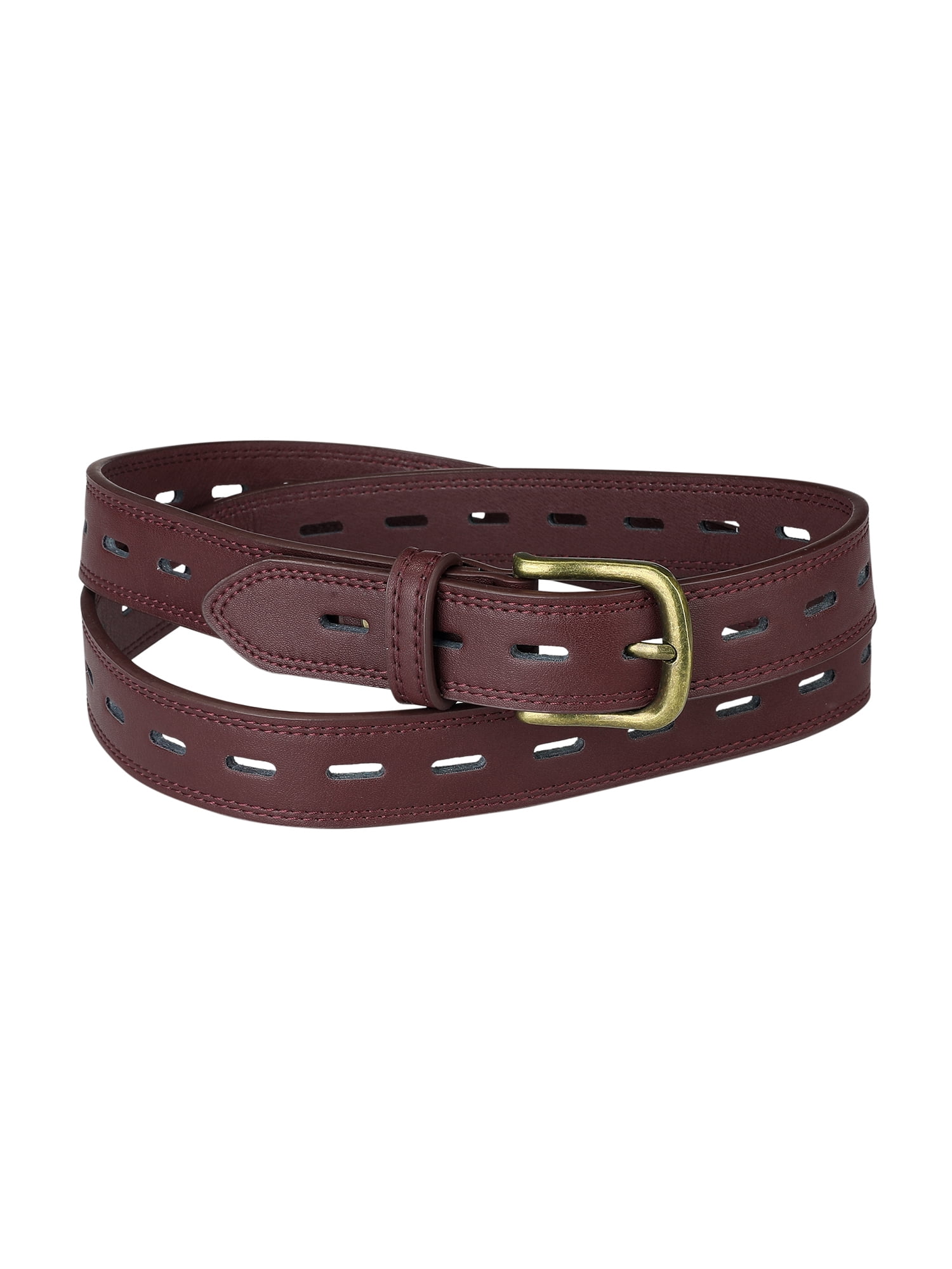 Allegra K Allegra K Women Faux Leather Belt Metal Pin Buckle Plus