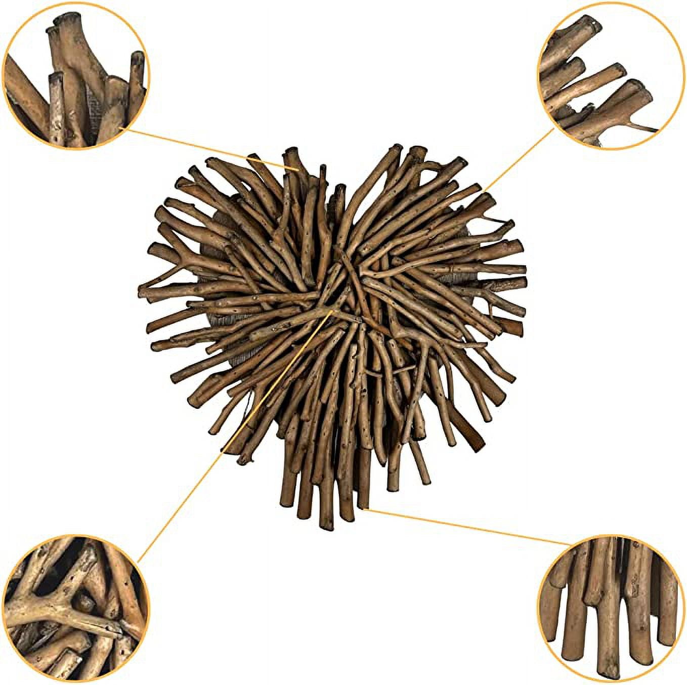 First of a Kind Driftwood Heart - Rustic Wall Decor Wooden Hearts, Drift Wood Wall Art Pieces - Wall Hanging Heart Shaped Ornament for Home Room & Kitchen Decorations (Brown)