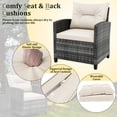 thumbnail image 4 of Gymax 3PCS Patio Rattan Furniture Bistro Set Cushioned Sofas Side Table Armrest, 4 of 10