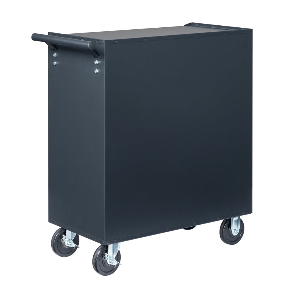 Tcbosik 4-Drawer Tool Chest with Wheels & Lock, Rolling Tool Box, Metal Storage Cabinet for Garage, Warehouse & Repair Shop, Black