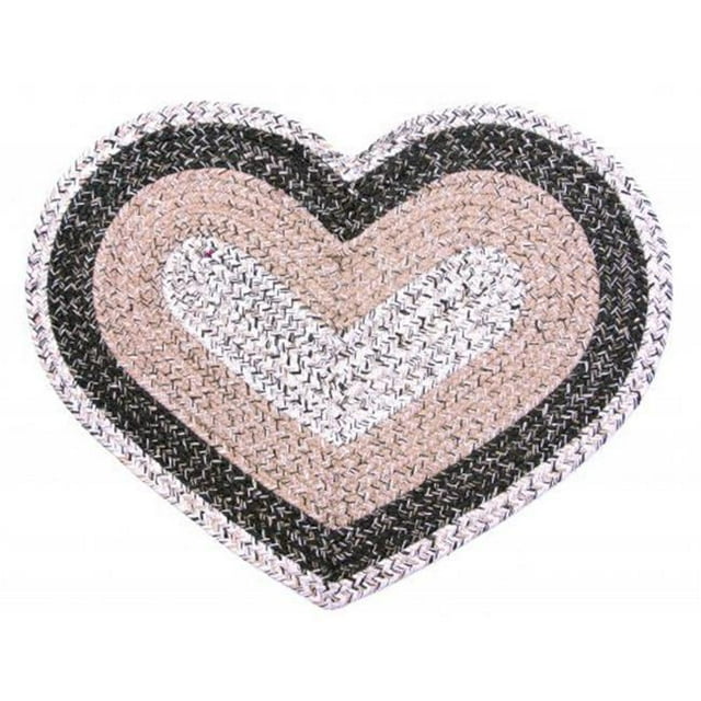 Mr. MJs AG-64283 Tapis Tressé en Forme de Cœur, Tulsi