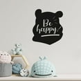 thumbnail image 4 of Be Happy Quote Cute Winnie The pooh Face Silhoutte Cute Winnie Vinyl Wall Sticker Wall Decal Wall Art Décor Home Room Kids Room Boys Girls Room Pooh Lover Living Room Decoration Size (30x22 inch), 4 of 4