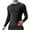 Black, variant on ShomPort Long Sleeve T-Shirt for Men High Elasticity Solid Color Crewneck Athletic Undershirt Breathable Base Layer Tops