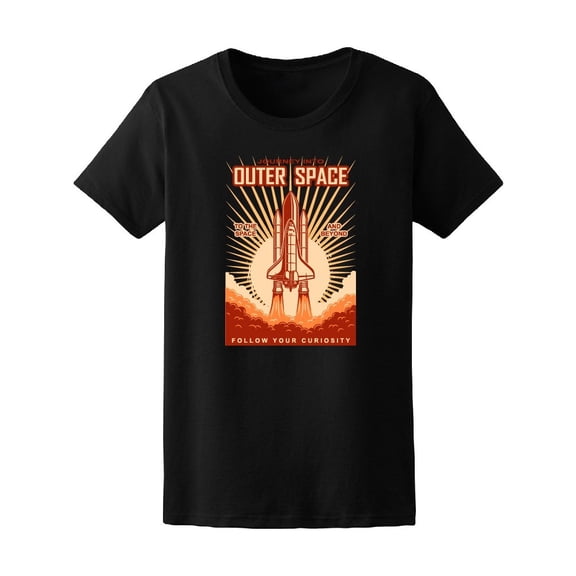 Vintage Outer Space Rocket Tee Men's -Image by Shutterstock