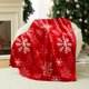 thumbnail image 4 of Snowflake Christmas Blanket Print Soft Warm Nap Blanket Suitable For Sofa Bed Camping Festival, 4 of 6