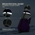 thumbnail image 2 of Kuoser Dog Winter Coat, 2 in 1 Pet Jacket with Harness Built in, 3xl Dog Clothes, Waterproof and Windproof, Purple, 2 of 7