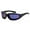 Blue Lens, variant on 2 Pairs Motorcycle Sports Padded Biker Riding Glasses Wind Resistant Sunglasses
