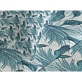 thumbnail image 4 of Ambesonne Vintage Green Quilted Bedspread Set 3 Pcs, Tropical Palm Leaves, Queen Size, Petrol Blue Aqua, 4 of 5