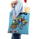thumbnail image 4 of Doug Bolso de tela con estampado de lienzo para mujer, bolsa de compras reutilizable y estética, con cremallera interior, regalo para mujer, 35 × 40 cm., 4 of 6