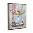 thumbnail image 4 of Stupell Industries Tulip Bouquet Still Life Botanical & Floral Painting Gray Floater Framed Canvas Art Print Wall Art, 25 x 31, 4 of 10