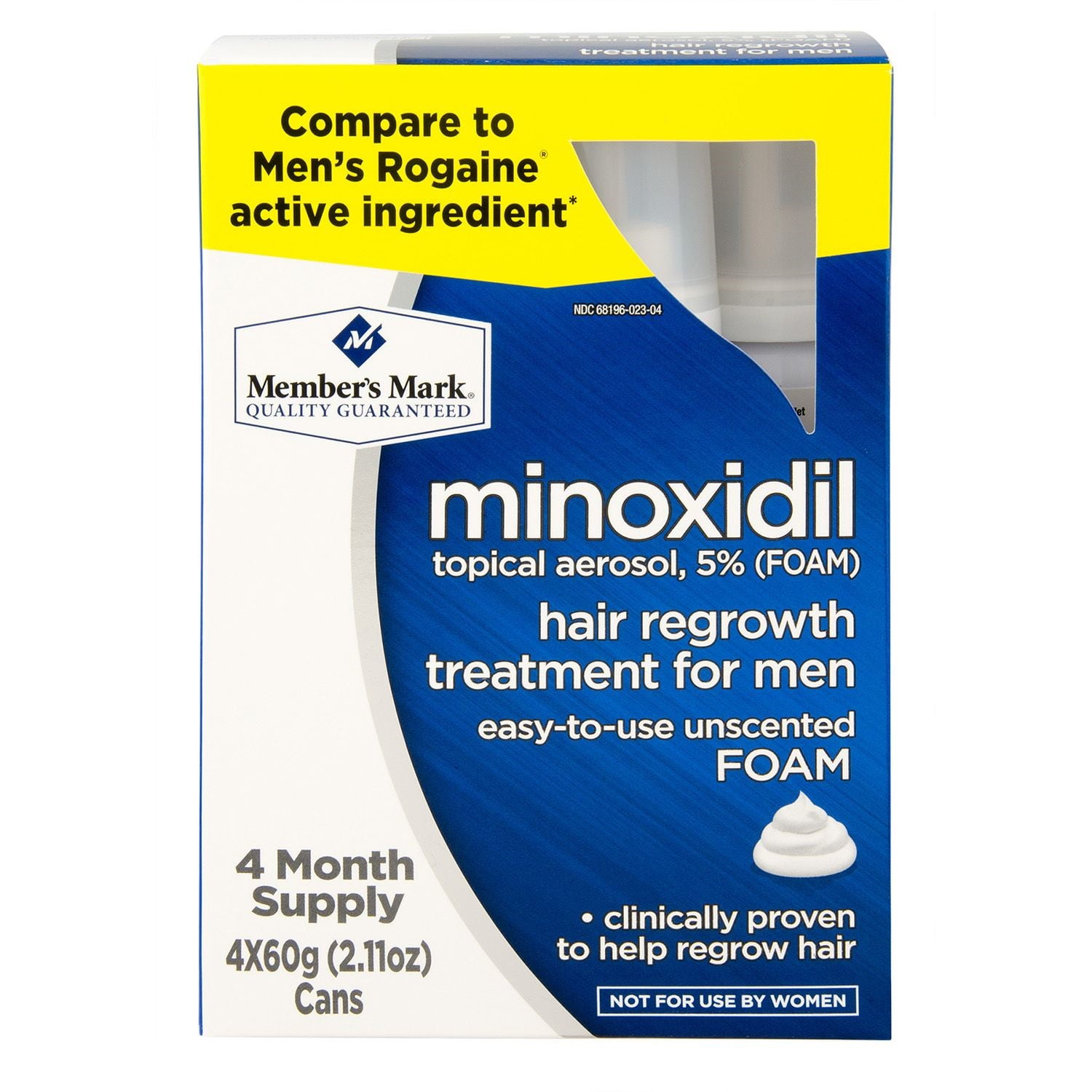 Member's mark minoxidil 5 foam hair regrowth treatment for men, 2.11