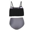 thumbnail image 4 of Barra Acolchada Suave Ruchada de Flunces Retro de s Mujeres Empuje El Traje de Baño Del Conjunto de de Cintura Negro m Soledad trajes de baño de las mujeres, 4 of 10