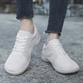 thumbnail image 3 of DLWKIPV Minimalist Barefoot-Style Sneakers - Breathable Knit Wide Toe Box Shoes for Daily Walking & Casual Wear (WHITE,7), 3 of 6