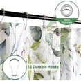 thumbnail image 5 of Waffle Sage Green Eucalyptus Shower Curtain, Fabric Plant Leaves Shower Curtain with 12 Hooks, Botanical Waffle Weave Shower Curtain 72 x 72 Inch, 5 of 6