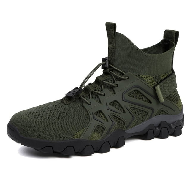 Chaussures de Plage pour Hommes Lacets Élastiques Respirants Confortables pour Randonnée en Plein Air